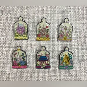 Loungefly Disney Princess Terrarium Blind Box Enamel Pin - Complete Set